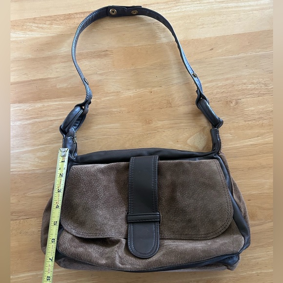 Vintage Brown Suede & Leather Purse - Picture 3 of 7